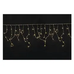 Tenda luminosa Natale Trasparente 180 luci - LED Bianco caldo (3,6 + 3 mt) Giuntabile Giochi di luce IP44 D2368