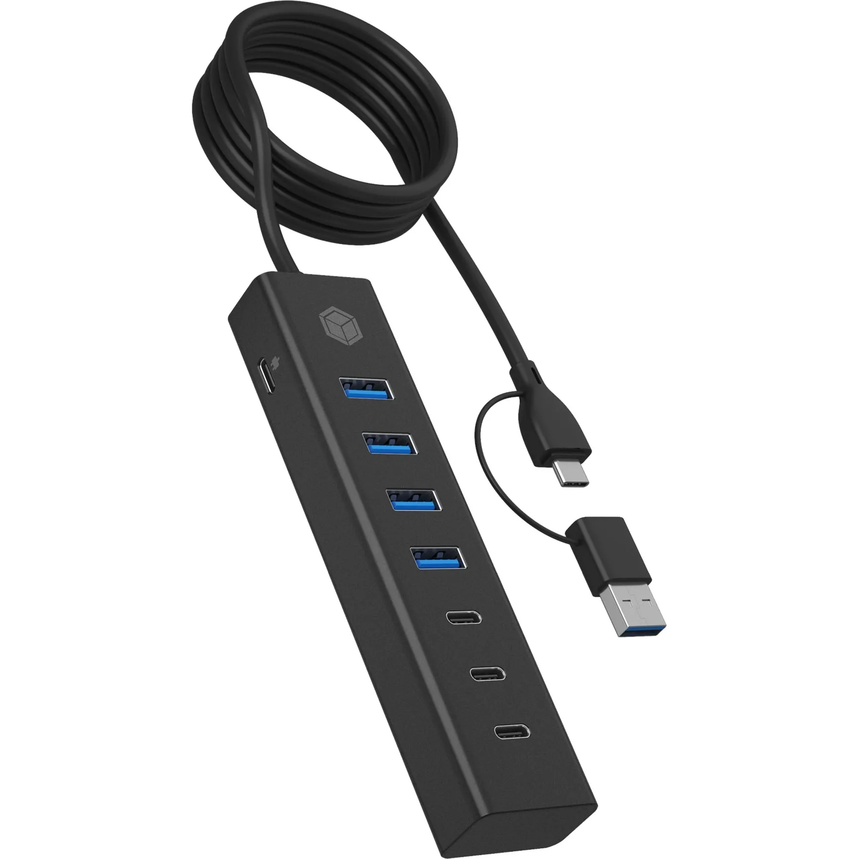 IB-HUB1737-C3 USB 3.2 Gen 1 (3.1 Gen 1) Type-C 5000 Mbit/s Nero, Hub USB