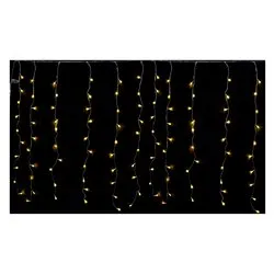 Tenda luminosa Natale Trasparente 240 luci - LED Bianco caldo (4 + 0,6 mt) Giochi di luce IP44 D3740