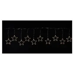 Tenda luminosa Natale Silver 440 luci - NANOLED Bianco caldo (3,6 + 5 mt) Stelle Giochi di luce IP44 D3684