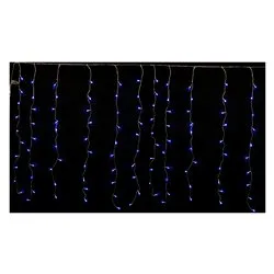 Tenda luminosa Natale Trasparente 240 luci - LED Bianco freddo (4 + 0,6 mt) Giochi di luce IP44 D3738
