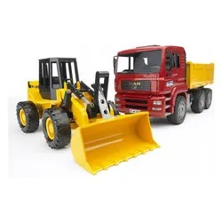 Set Dumper Camion e Ruspa scala 1:16 (41,5x17,5x21,5cm) MAN 02752