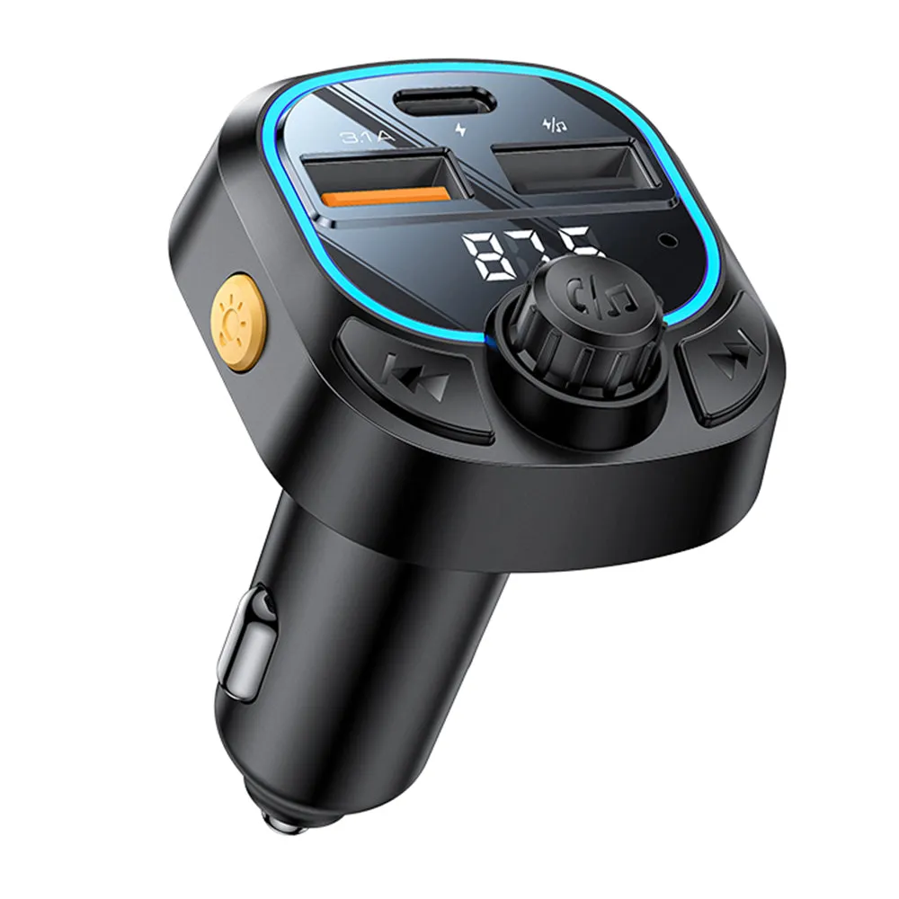 Modulatore FM Bluetooth Yesido Y70, 2 x USB-A - 1 x USB-C