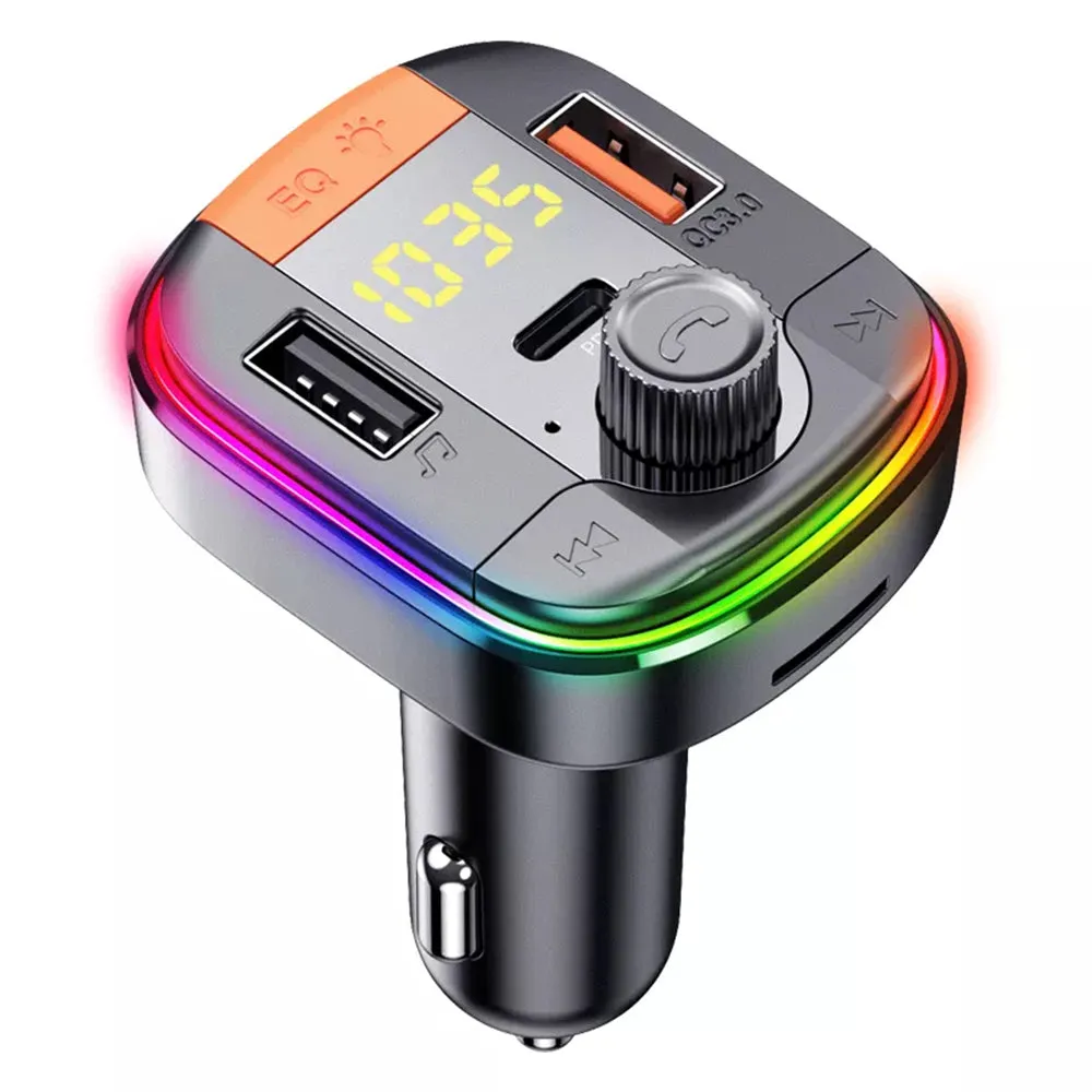 Modulatore FM Bluetooth Yesido Y45, 2 x USB-A - 1 x USB-C - 1 x microSD