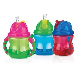 Bicchiere bimbo con cannuccia (270ml) FLIP IT Assortito NV0404002