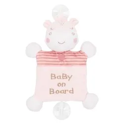 Peluche Hippo Dreams (26cm) BABY ON BOARD Rosa 31201010352
