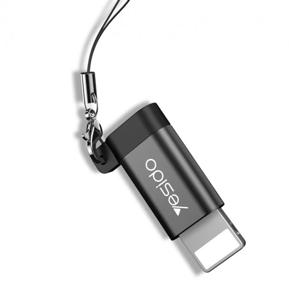 Adattatore Dati e Ricarica microUSB - Lightning Yesido GS05, Nero