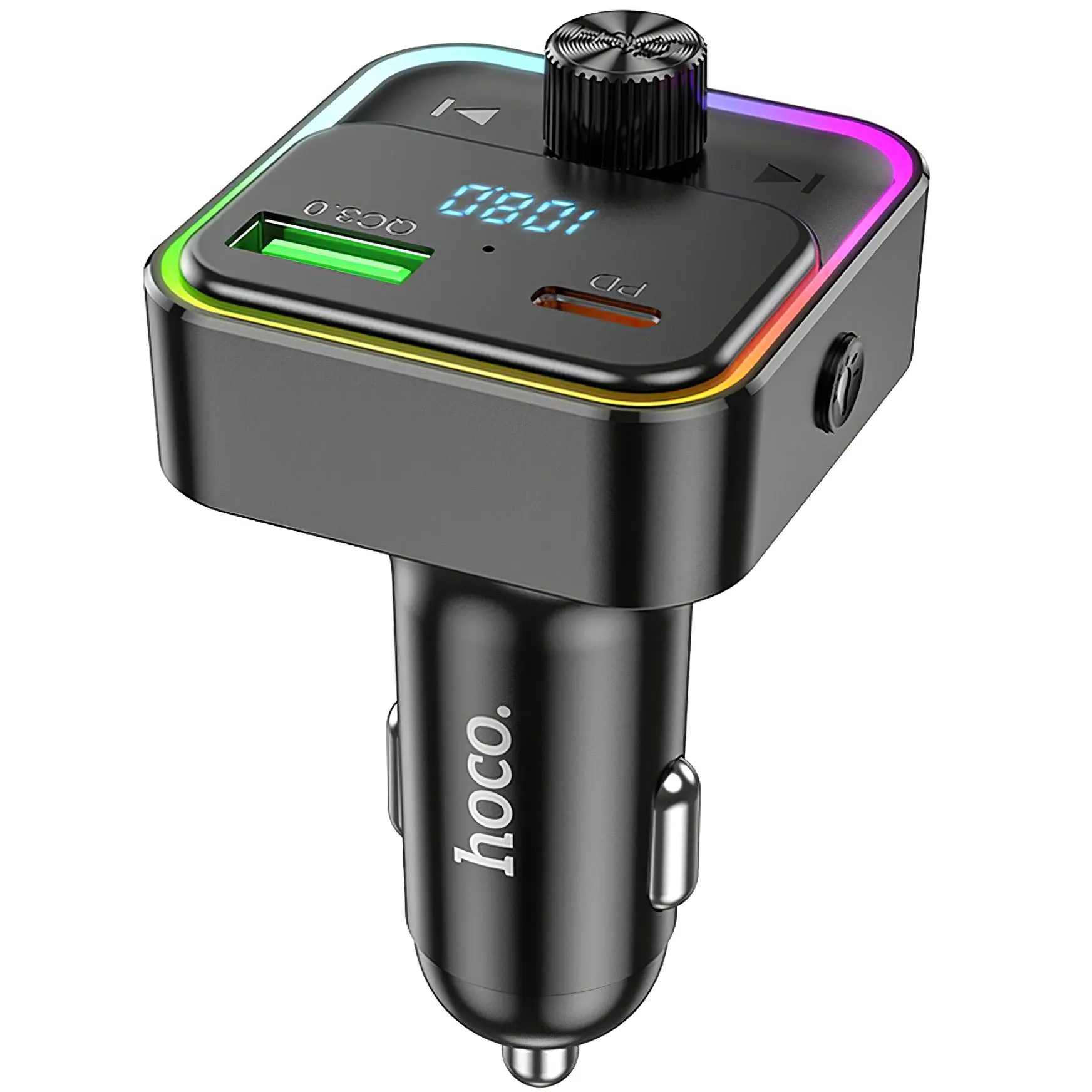 Modulatore FM Bluetooth HOCO E81, 1 x USB-A - 1 x USB-C
