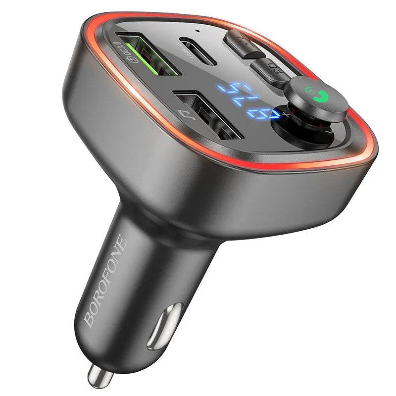 Modulatore FM Bluetooth Borofone BC48, 2 x USB-A - 1 x USB-C - 1 x microSD