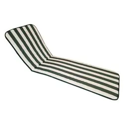 Cuscino lettino misto cotone Riga verde (58x188x3cm) Non sfoderabile