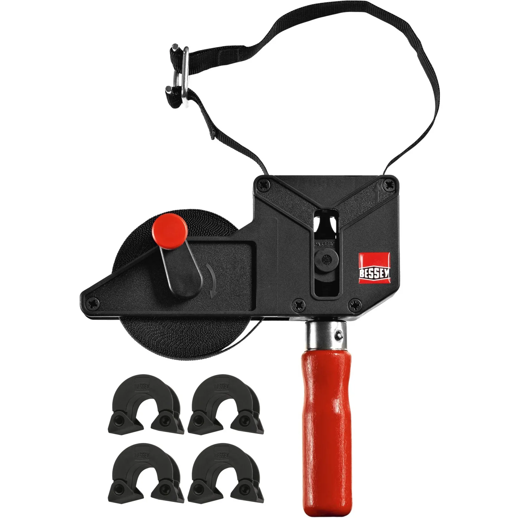 BAN700 morsa Morsetto a nastro 7 m Nero, Rosso, Tenditore