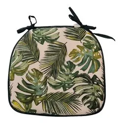 Cuscino seduta misto cotone Bahamas verde (42x39x3,5cm) Non sfoderabile