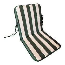 Cuscino basso misto cotone Riga verde Non sfoderabile