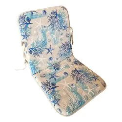 Cuscino basso misto cotone Oceano azul Non sfoderabile