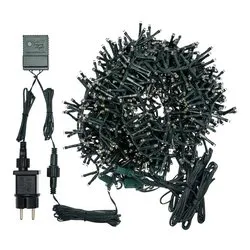Filo Verde 1080 luci - LED Bianco caldo (15 + 6 mt) Nastri pendenti 12 Giochi di luce IP44 76563