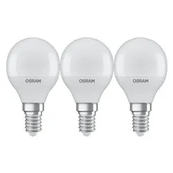 Set lampadine led goccia (3 pz - E14 - 470 lumen - 4,9 W - Bianco caldo) LED BASE CLASSIC P