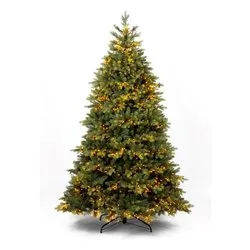 Albero Natale addobbato MONVISO Verde (PVC e PE - H210 D137 cm) 3200 luci - MICROLED MONVISOLED210