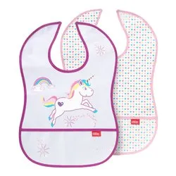 Set bavaglini 2 pz con tasca raccoglibriciole Assortito NV09001