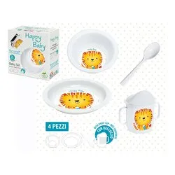 Set tavola bimbo Happy Baby plastica 4 pz Assortito 270