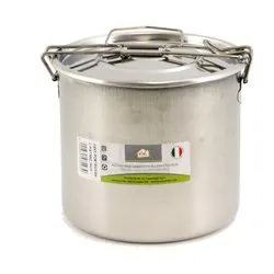 Portavivande termico inox pentolino con pietanziera (14x12,5cm) VIVI Silver PPP14