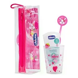 Set igiene orale bimbi Hippo 3-6a Rosa 120991