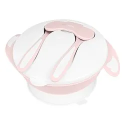 Set pappa 4 pz (6m+) con ventosa antiribaltamento BOWL 4 IN 1 Pink 31302040069