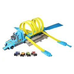 Playset Camion pista trasformabile doppio loop SILVER MONSTER 41459