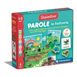 Gioco prescolare Parole in Fattoria 12-36m SAPIENTINO BABY MONTESSORI 16864