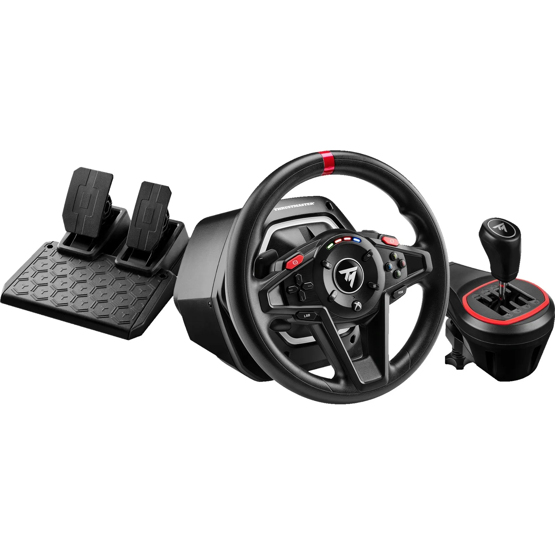 T128 Shifter Pack Nero USB Volante + pedali + cambio Analogico/Digitale PC, Xbox One, Xbox One S, Xbox One X, Xbox Series S, Xbox Series X, Set simulatore