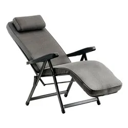 Sedia sdraio con poggiapiedi PARADISO Grigio scuro PAR79N