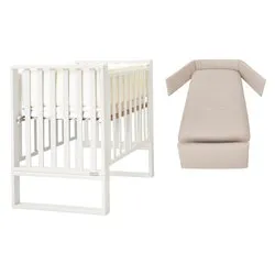 Set lettino infanzia Evolutivo, Trasformabile Bianco con corredo tessile Sabbia INFINITO 070 1100 14