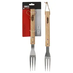 Forchettone barbecue inox (38cm) manico legno Cromo satinato C83506010