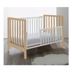 Set lettino infanzia Evolutivo, Trasformabile Bianco e Naturale con corredo tessile Rigato WIN 0127WINNW
