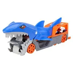 Playset Shark chomp transporter con auto 1:64 HOT WHEELS GVC36