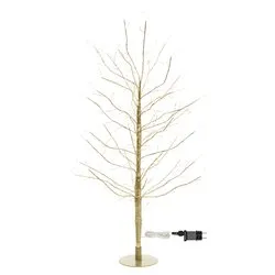 Albero luminoso Champagne 1 gioco di luce (H90 D50 cm) TIGLIO 240 luci - MICROLED Bianco caldo IP44 77812