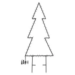 Albero di Natale 14 giochi di luce (L75 P6 H185 cm) (1pz) WONDER 140 luci - LED Rosso, Blu e Bianco caldo IP44 67998