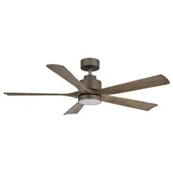 Ventilatore soffitto con luce Grigio (1 luce - 2100 Lumen - 24 W - Bianco CCT) (132x34,5cm) 7145 GR IR