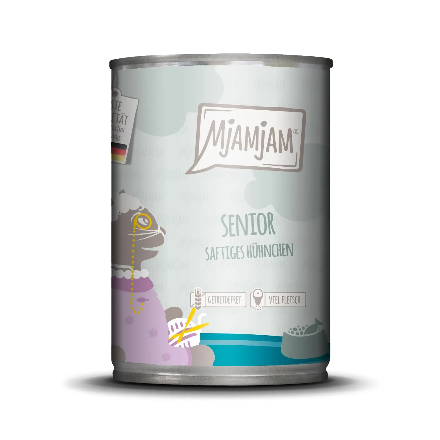 MjAMjAM - Cibo umido Premium per gatti - Senior - Pollo succoso, confezione da 1 (1x400g), senza cereali