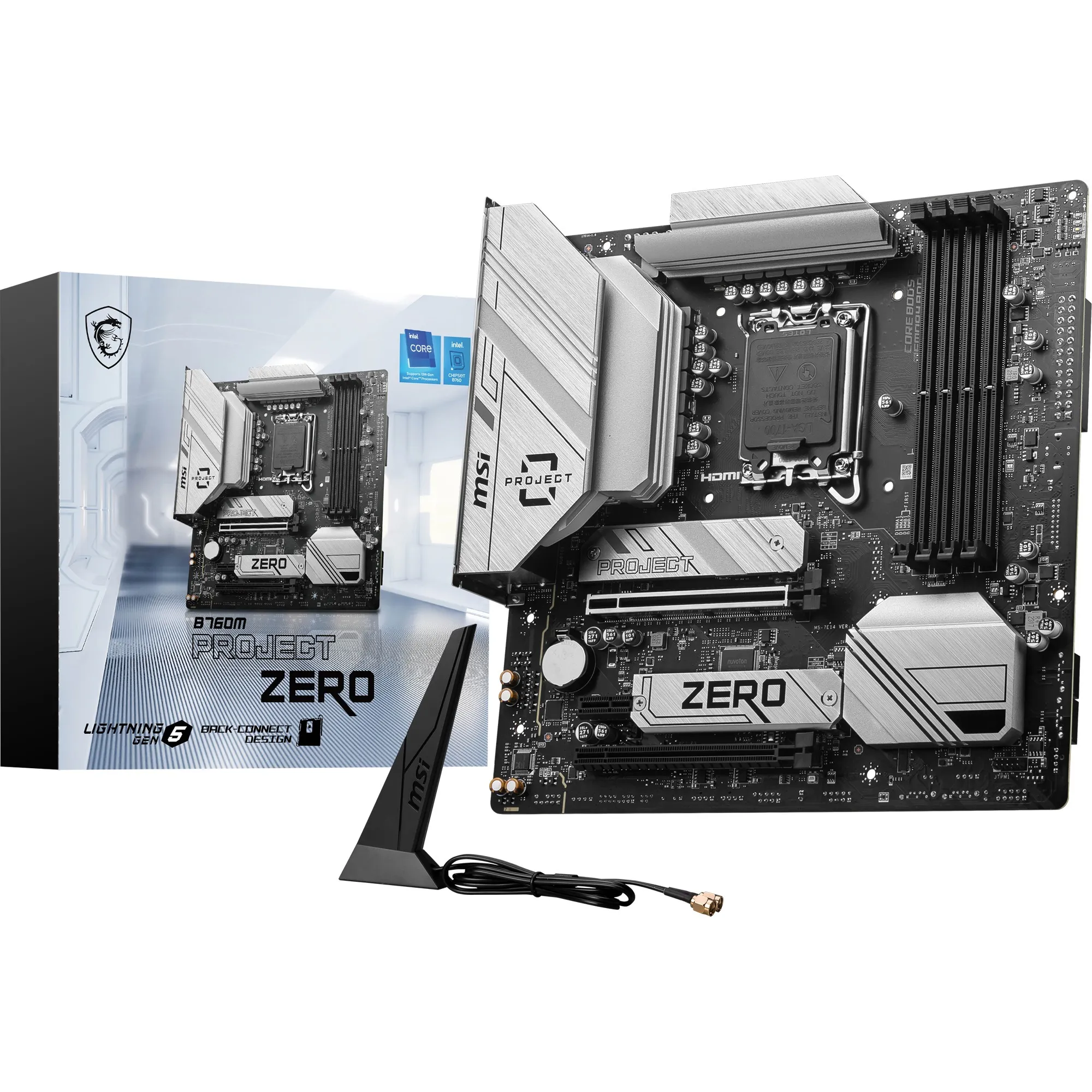 B760M Ptoject Zero Intel B760 LGA 1700 micro ATX, Scheda madre