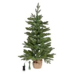 Albero Natale addobbato Verde (PVC e PE - H90 D53 cm) 180 luci - MINILED 79779