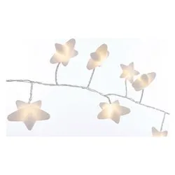 Filo Trasparente 180 luci - NANOLED Bianco caldo (3 + 3 mt) Stelle Luce fissa CHRISTMAS IP44 D3965