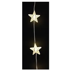 Tenda luminosa Natale Trasparente 235 luci - NANOLED Bianco caldo (1,35 mt) Stelle Giochi di luce IP44 D4096