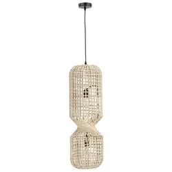 Sospensione MALABO Beige (2 luci - 80 W - E27) (25x157,5cm) 0828193