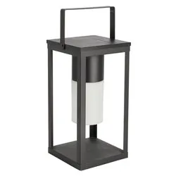Lampada tavolo solare QU Nero (1 luce) (IP44) (17x17x38cm) 0827493