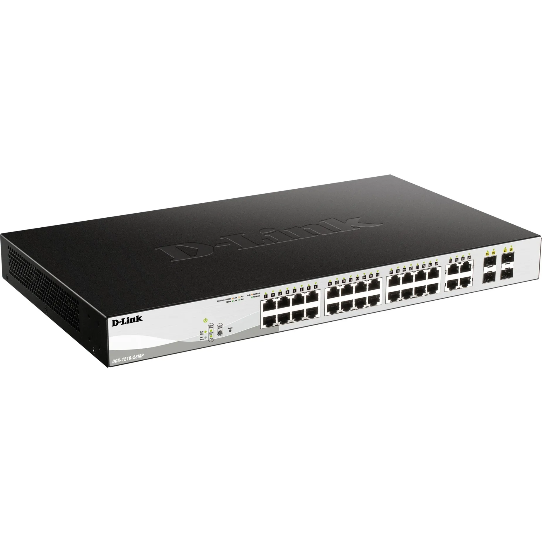 DGS-1250-28XMP Gestito L3 Gigabit Ethernet (10/100/1000) Supporto Power over Ethernet (PoE) Nero, Interruttore