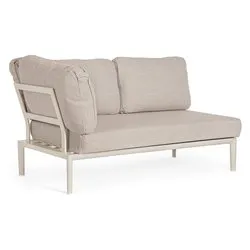 Divano alluminio, tessuto GERALD 2 posti angolare Pelican 0663660