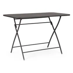 Tavolo pieghevole da esterno acciaio YVONNE Antracite (110x70x72cm) 0803599