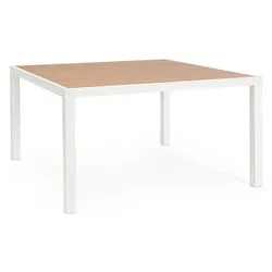 Tavolo da esterno alluminio HILIJA Fisso Bianco (136x136x75cm) 0664017