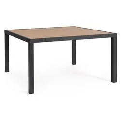 Tavolo da esterno alluminio HILIJA Fisso Antracite (136x136x75cm) 0664018