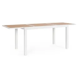 Tavolo da esterno alluminio HILIJA Allungabile Bianco (140-210x77x75cm) 0664019